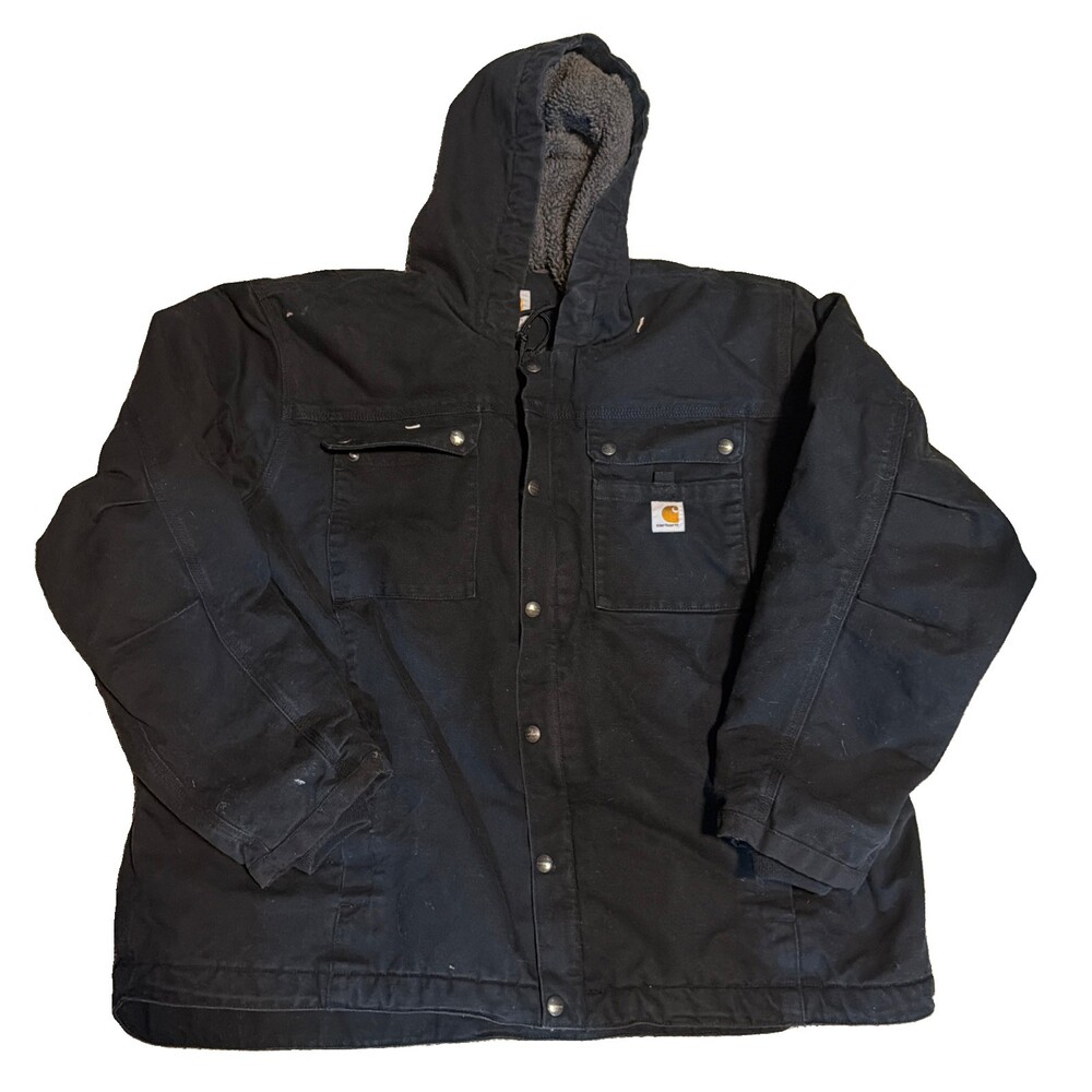 Carhartt Bartlett Sherpa Lined Men's 2XL Black Utility Jacket 103826